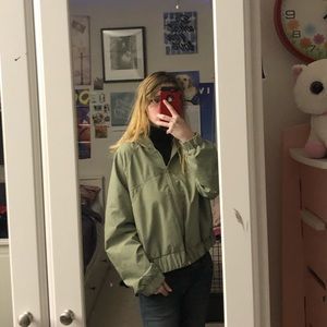 O’Neill pale green rainjacket